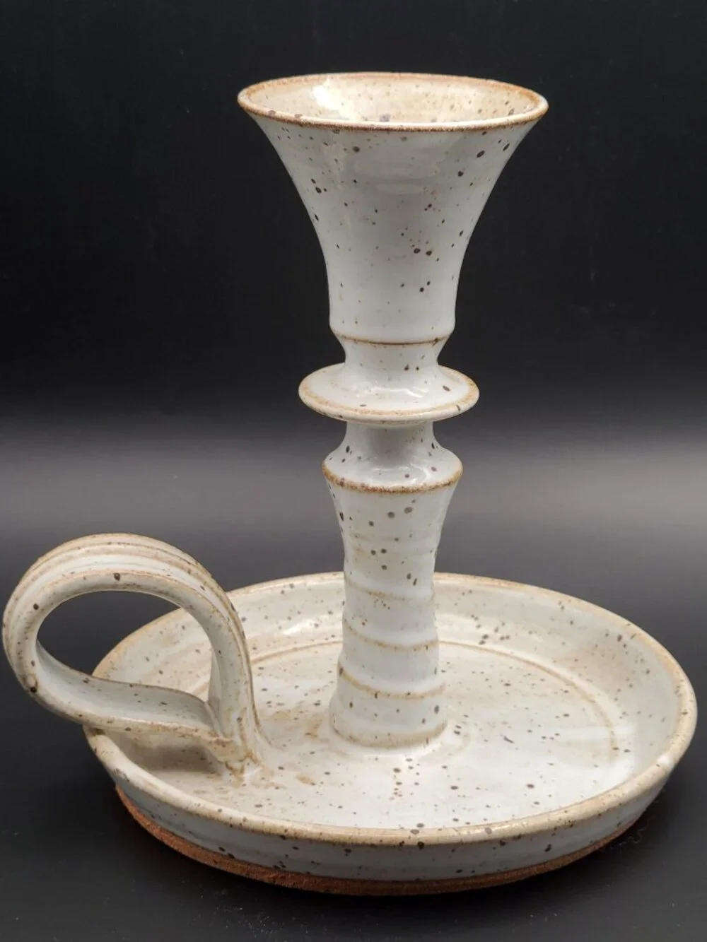 Bill Tyner Signed Vintage Pottery Chamber Candlestick Plus Ephemera
